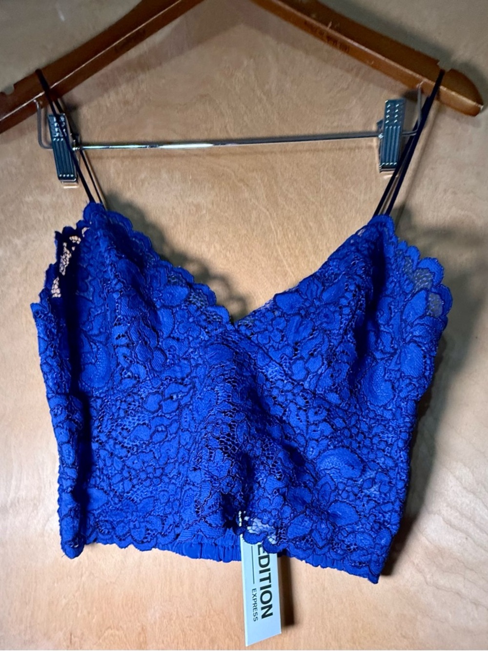 Express Royal Blue Lace Camisole